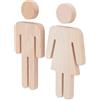 GORGECRAFT 1 Set di Cartelli WC in Legno per Uomini e Donne Cartelli per Porte del Bagno Cartelli Identificativi per Bagni Maschili e Femminili Etichette con Simbolo in Legno per WC per Uffici