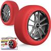 LEIVESTE AUTIX-Calze da Neve Omologate Italia EN 16662-1 2020 2 Catene da Neve in Tessuto per Auto，Montaggio Facile in 2 Minuti (M)