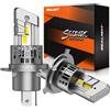 SEALIGHT S1-Pro H4 LED Bulbs, 40000LM 120W Ultra Bright, 6500K Cool White Lights with Cooling Fan, Over 60000 Hours Lifespan, Quick Plug-N-Play Installation, 2-Pack
