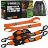 Rhino USA Cinghie a Cricchetto Retrattili (2 Pezzi) 5cm x 3m - 1.360kg