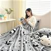 Highdi Coperta Pile per Letto Singolo Matrimoniale, Copriletto Invernale Coperta Divano Soffice e Calda Plaid Pile Coperta per Bambini Adulti (100 * 150cm,Panda Nero)
