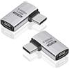 Duttek Right Angle USB C (2 Pack), Adattatore USB C da femmina a maschio-Trasferimento dati 40Gbps, 240W Charging, video 8K compatibile con Thunderbolt 4/3,MacBook,Laptop e altri dispositivi di tipo C
