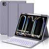 FOGARI Tastiera Custodia Bluetooth per iPad Pro 13 2024/2025 (M4/M5) - Layout Italiano QWERTY Rimovibile Wireless Bluetooth Retroilluminata Keyboard con Cover per iPad Pro 13 M4 2024/M5 2025, Viola