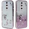 ATISIJIE Cover per Xiaomi Mi 9T Pro, Custodia AntiGraffio Morbido Silicone Finitura lucida con diamanti Adatto a ragazze e donne-rosa
