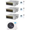 MIDEA CONDIZIONATORE MIDEA TRIAL SPLIT CANALIZZABILE A7 9000+9000+9000 BTU INVERTER M4OE-28HFN8-Q A++