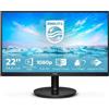 FC Webstore PHILIPS Monitor 221V8A da 22\, Adaptive Sync 75 Hz, VA, Full HD, 4 ms, HDMI, VGA, Casse Audio Integrate, Attacco VESA, Nero"