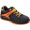 Rossini Tech - Scarpe Antinfortunistiche da Lavoro Saslong Orange Unisex Uomo Donna, Tessuto R-Tech, Sistema R-Fresh, Puntale in Fibra di Vetro, Colore Nero Arancio Fluo (38)