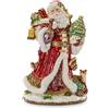 Fitz and Floyd FITZ & FLOYD Statua Figura Babbo Natale Decorazione 49cm Porcellana