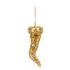PALAIS ROYAL Addobbo Natalizio Cornetto Portafortuna 15cm Oro Resina