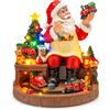 PALAIS ROYAL Carillon Natalizio Babbo Natale con Musica Movimento e LED 40x41cm