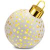 PALAIS ROYAL Palla di Natale Sfera Inclinata Decorazione Natalizia con LED 25cm Bianco Vetro