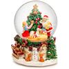 PALAIS ROYAL Carillon Globo di Neve Babbo Natale con Musica Decorazione Natalizia 13x17cm