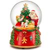 PALAIS ROYAL Carillon Globo di Neve Babbo Natale con Musica Decorazione Natalizia 10x15cm