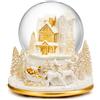 PALAIS ROYAL Globo di Neve Villaggio di Natale Natalizia 13,5cm Oro