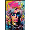 PALAIS ROYAL Quadro con Dettagli Dipinti a Mano su Tela Glossy Pop Andy Warhol 90x60cm