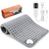 LIAVOP Termoforo,Ermoforo Elettrico,Termoforo Cervicale e Spalle,con Timer di 4 Ore e 9 Livelli di Riscaldamento Spegnimento Automatico,Lavabile Cuscino Elettrico Riscaldante(Grigio,30x60cm)