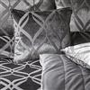 SOIRE'E Soiree - Lussuoso cuscino Ogee grigio (43 x 43 cm) - Imbottitura inclusa - Cuscino in velluto di lusso in grigio - Bordo bordato - Cuscino in velluto grigio con fodera inclusa/inserto cuscino -