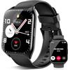 aycy Smartwatch Uomo Donna, 1.85 HD Orologio Smartwatch con Effettua/Risposta Chiamate, 112+Sportive Watch con Contapassi Sonno Cardiofrequenzimetro, IP68 Orologio Fitness Tracker,Nero Misterioso