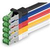 1aTTack.de Cat.7 Cavo di Rete 1,5m - 5 Colori Set 03-5 Pezzi - Ethernet LAN Cat.7 SFTP Spina RJ45 Cat6a 10 Gbit/s Compatibile con Cat5 Cat6 Cat6a Cat8 per Switch Router Modem Patchpanel