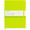 Moleskine Classic Notebook, Taccuino con Pagine Bianche, Copertina Rigida e Chiusura Elastica, Formato XL 19 x 25 cm, Colore Verde Limone, 192 Pagine