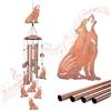 EZTZEN Wolf Wind Chimes Outdoor Wolf Gifts for Women/Men/Mom/Wife/Grandma Birthday Gifts Memorial Gift Metal WindChimes for Outside/Indoors, Lawn, Patio, Home, Porch, Yard Decor, Garden Decorations