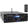 Pyle Sistema Amplificatore Audio Bluetooth, 200 Watt Potenza di Picco, Dual Channel, Audio Stereo, USB, SD, AUX, Ingresso MIC con Effetto Eco, Radio, Display LCD, Ingressi RCA
