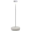Zafferano, Lampada Swap Pro, Lampada da Tavolo Ricaricabile e Senza Fili con Controllo Touch, Adatta per Salotto ed Esterni, Dimmer, 2700 K, Altezza 32,5 cm, Colore Bianco