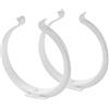 Repa Market 125 mm, 2 pezzi stringitubo per tubo di ventilazione rotondo, supporti da parete in plastica, montaggio a parete o a soffitto, per sistemi di ventilazione dell'aria o di scarico