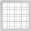 Repa Market Griglia di ventilazione rettangolare per vespaio in acciaio zincato bianco da 15,2 x 15,2 cm - Protezione di ventilazione per ingresso e uscita - Rete metallica universale di protezione