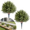 VEVOR Alberi di Cipresso Artificiali con Picchetto da Terra, 2 Set da 406 mm, Arbusti e Cespugli Finti, Piante in Vaso, Finti Alberi di Seta dall'Aspetto Reale per Decorazioni, Portici Anteriori