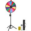 VEVOR Ruota dei Premi Girevole da 610 mm, Ruota Girevole a 14 Slot con Treppiede, Altezza Regolabile, Roulette Win Fortune con Cancellabile a Secco e 2 Pennarelli, 6 Colori, per Feste, Pub, Carnevale