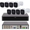 RVT Kit 8 Telecamere AHD con DVR 8 Canali 5 MPX Professionale Uniview Ultra HD