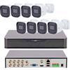 Uniview Kit Videosorveglianza UNV 8 Canali con 8 telecamere bullet Alta Definizione 5MP