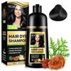 mysemgshuo Shampoo colorante per capelli 3 in 1, Herbal Ingredients, shampoo naturale istantaneo, colore per capelli contro i capelli grigi, shampoo per tintura istantanea, 500 ml (nero)