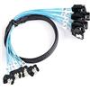 ADCAUDX Cavo SATA-III: 0,5 m, 6 pezzi/set, cavo SATA ad angolo retto a 90 gradi, cavo dati SAS/SATA-6 Gbps per unità Server-Raid SDD HDD CD DVD (4 m)