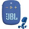 JBL Wind 3S Blue altoparlante Bluetooth portatile, 5 W RMS, 84 dB, 110 Hz-20 kHz, driver 1,75, IP67, batteria 1050 mAh, Bluetooth 5.0, USB-C, supporto manubrio, outdoor