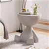 Virzen Tavolino rotondo, tavolino da caffè per divano, comodino, tavolino piccolo con accento per soggiorno, camera da letto, balcone, ufficio, moderna decorazione per la casa (grigio)