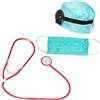 Boland 44809 - Set medico per costumi, accessori per carnevale, set di costumi, berretto, fascia, catarifrangente, mascherina e stetoscopio, festa a tema, JGA