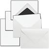 NEUSER PAPIER Set di 25 biglietti di condoglianze, formato DIN A6, con buste bianche DIN C6, foderati in nero, con bordo nero fatto a mano