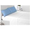 Miracle Home. Federa 100% microfibra spazzolata, rivestimento superiore, anti-peeling. 85X45. Include 2 unità. Letto 150. Cielo blu