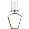 GILDE Portacandele Nostro in alluminio, color champagne, altezza 27 cm x larghezza 20 cm, portacandele