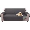 U-NICE HOME UNICE HOME Copridivano reversibile per divano, impermeabile, protezione per mobili da 3 cuscini (divano, grigio/grigio chiaro)