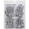 Stampers Anonymous Tim Holtz Cling Rubber Stamp Set 7X8.5-Robots Blueprint