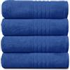GC GAVENO CAVAILIA Asciugamano da bagno Jumbo da 450 g/m², 100% cotone egiziano, blu, confezione da 4 asciugamani