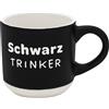 GRUSS & CO Tazza da caffè con incisione nera | Mini tazza in gres porcellanato, 10 cl, con nastro regalo, regalo amici, compleanno | 74653