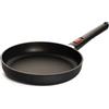 Woll Eco Lite QXR - Padella piatta induttiva, diametro 24 cm, altezza 5 cm, con manico rimovibile, adatta per tutti i piani cottura, senza PFAS, 100% alluminio riciclato, resistente al forno, nero