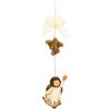 THUN, Acchiappasogni Angelo con Vischio in Ceramica di Alta Qualità, Collezione Sorprese di Natale, Arredamento da Collezione, Idea Regalo per Natale