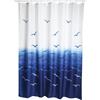 MSV Tenda Doccia Antimuffa Antibatterica, Amabile, Impermeabile, 12 Anelli Doccia Inclusi - Poliestere, "Gabbiani" 180x200cm