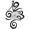 Arti & Mestieri Robin - Orologio da Parete di Design 100% Made in Italy - in Ferro, 34 x 51 cm - Nero Goffrato
