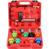 KATSU Tools KATSU 14 Piezas Universale Radiatore Pressione Tester Kit Test del Sistema di Raffreddamento Auto Rilevatore di Perdite, Alluminio 450811